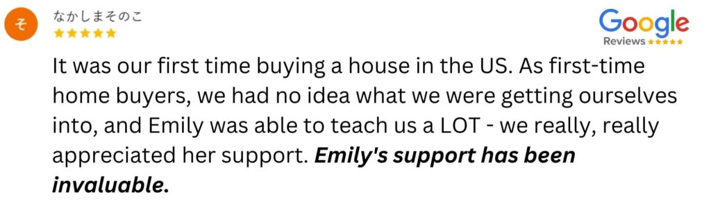 First Time Homeowner - Emily's support has been invaluable