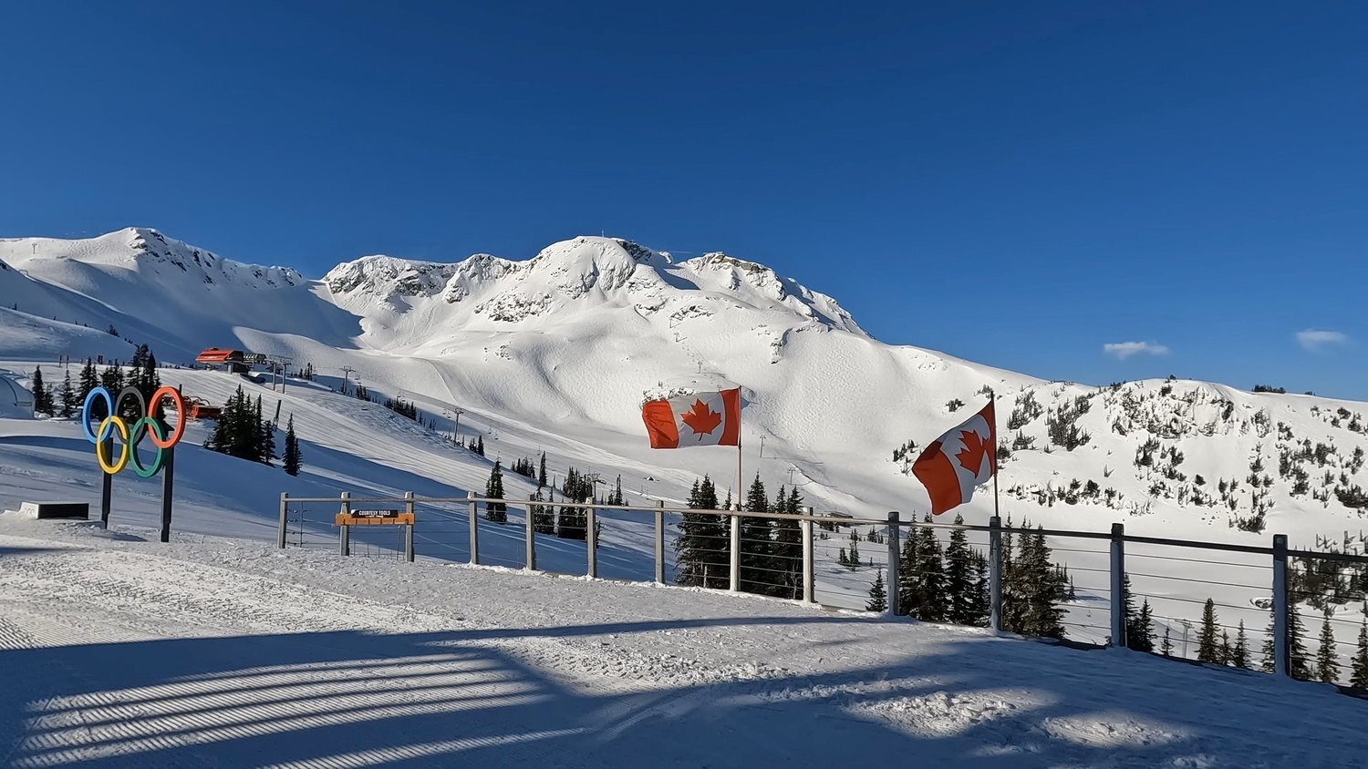 Snow-covered mountains at Whistler Blackcomb