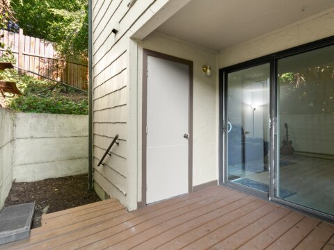 1-Bedroom Condo at Forest Creek Condominiums in Shoreline WA Back Porch 2
