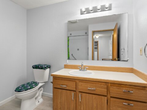 1-Bedroom Condo at Forest Creek Condominiums in Shoreline WA Bathroom