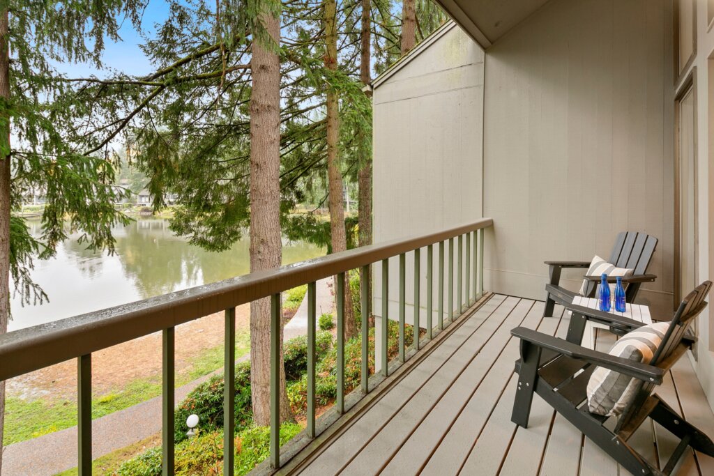 Lakeside Townhome Retreat in Kenmore For Sale Deck View