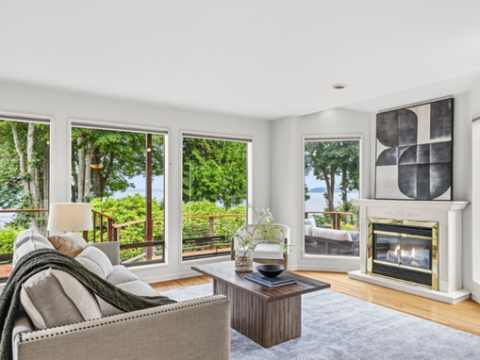 Luxury Homes in Edmonds WA with Puget Sound View by Emily Cressey Seattle Realtor Living Room