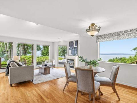 Luxury Homes in Edmonds WA with Puget Sound View by Emily Cressey Seattle Realtor Dining View
