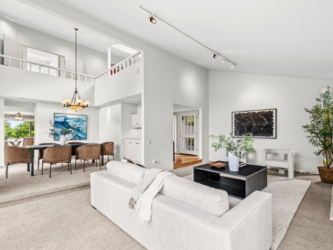 Luxury Homes in Edmonds WA with Puget Sound View by Emily Cressey Seattle Realtor Big Living Room
