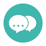 Icon of two chat bubbles