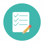 Icon of a form and pencil