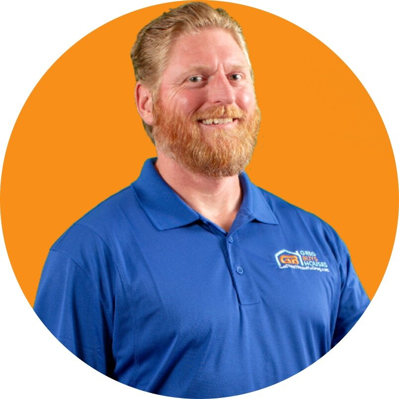 Profile picture of Greg in a circle with an orange background