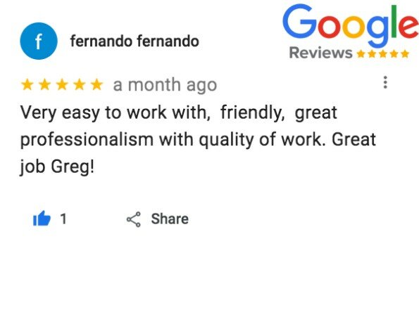 Screenshot of a 5-Star Google Review of Greg Buys Houses from Fernando Fernando.