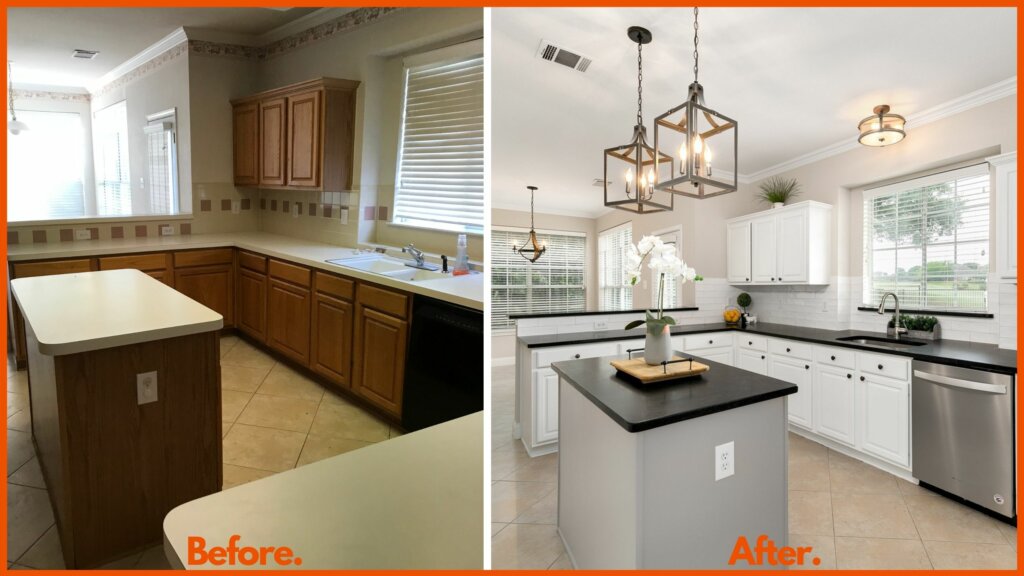 Lewisville Kitchen Before and After