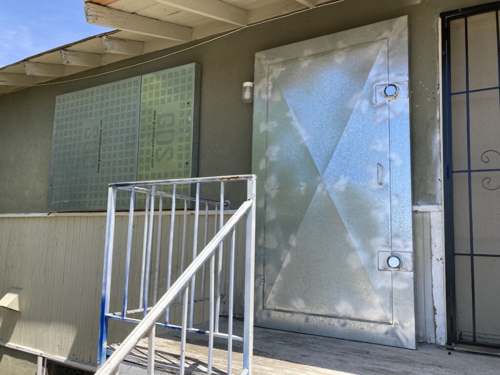 door and window board up in Los Angeles