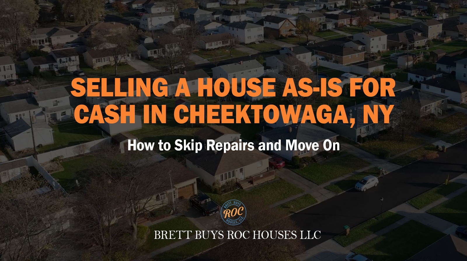 Selling a House As-Is for Cash in Cheektowaga, NY