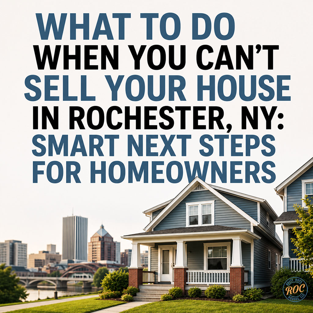What to Do When You Can’t Sell Your House in Rochester, NY: Smart Next Steps for Homeowners
