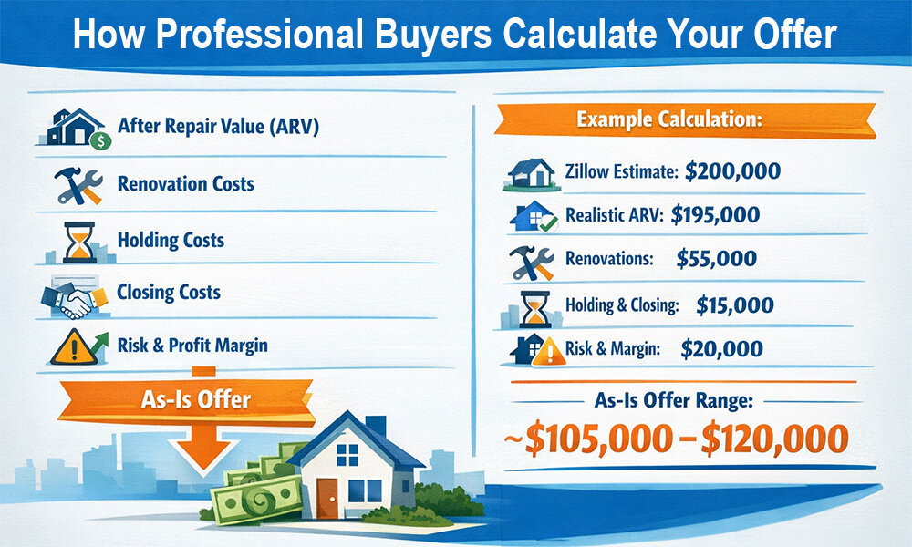 How professional home buyers calculate your offer