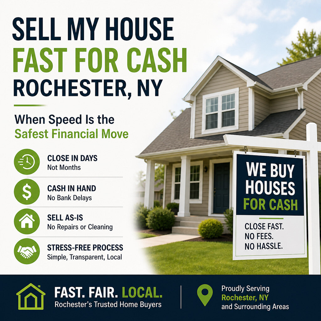 Sell My House Fast for Cash Rochester NY: When Speed Is the Safest Financial Move