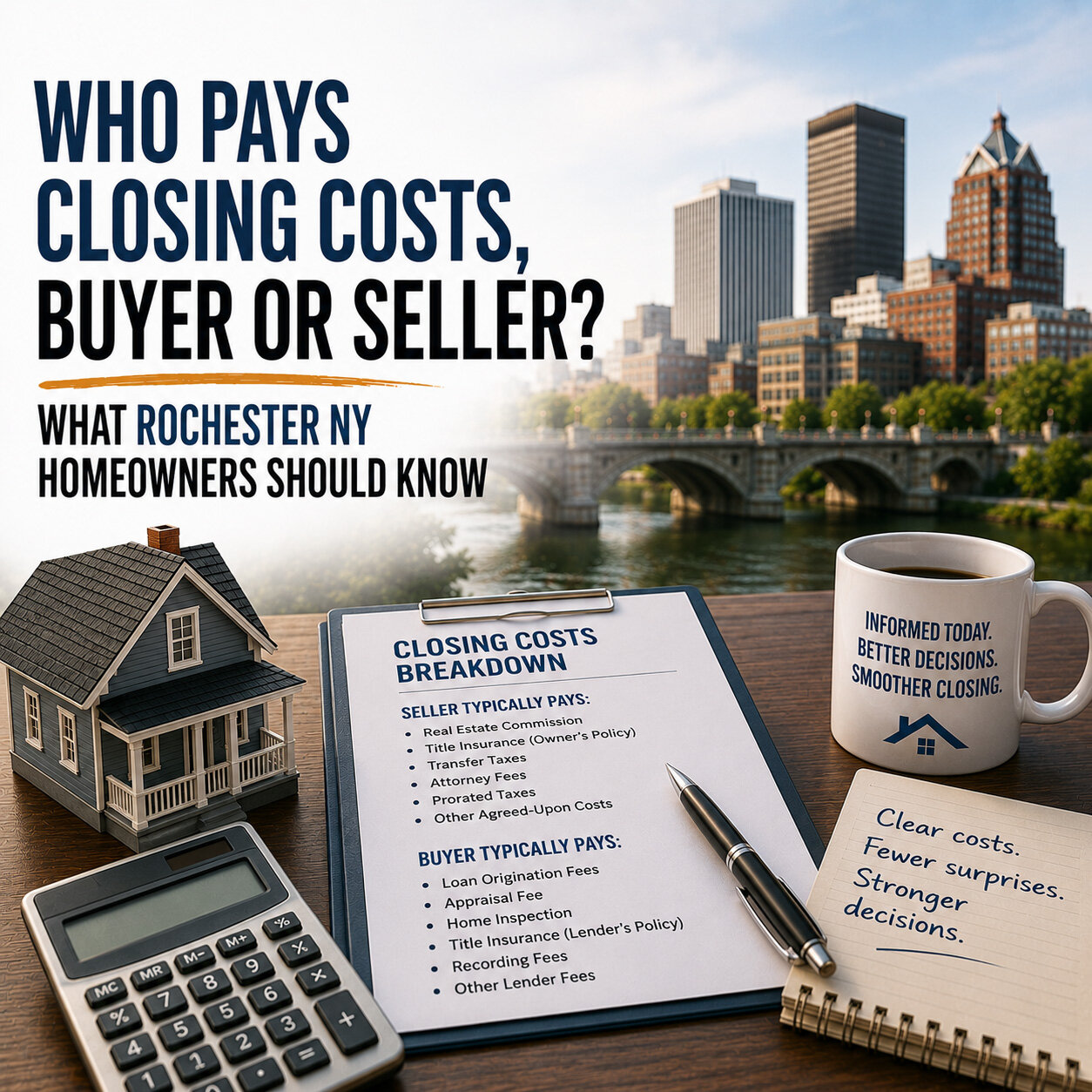 Who Pays Closing Costs, Buyer or Seller? What Rochester NY Homeowners Should Know
