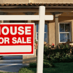 House with a ‘House for Sale’ sign displayed in the front yard.