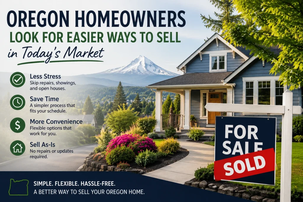 Oregon homeowners exploring easier ways to sell a house through a simple home selling process in today's market