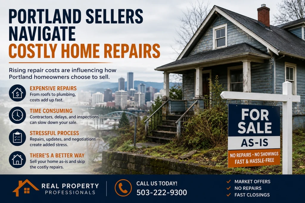 Portland homeowner facing costly home repairs before selling a house in Oregon