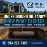 What Happens When an Oregon House Has an Underground Oil Tank? - Real Property Professionals