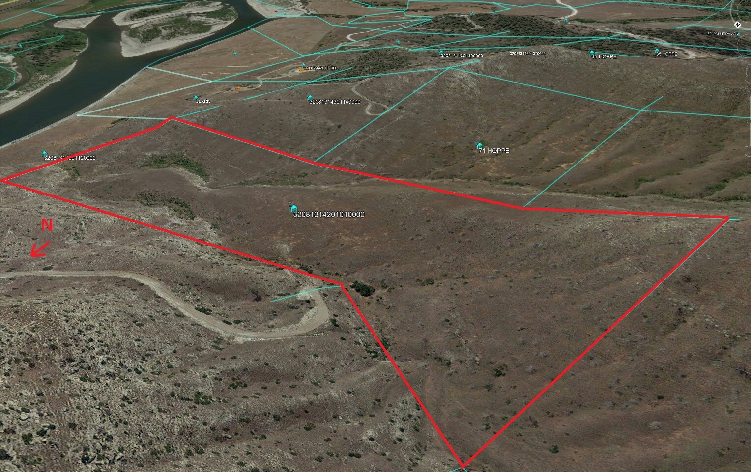 20 Acre Yellowstone River Ranch with Power, Ready to Build Columbus