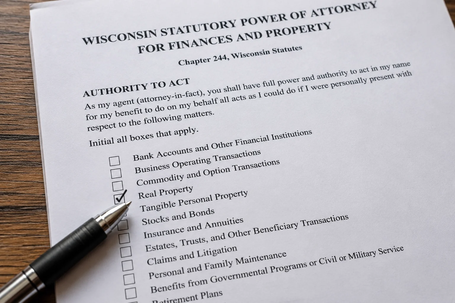 Wisconsin marital property Ch 766 spousal joinder deed real estate sale