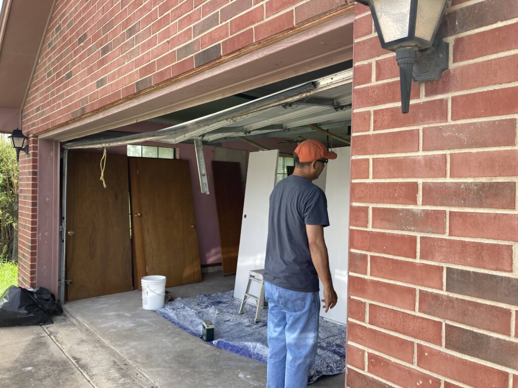 Pedro checking what repairs are needed to sell the house fast