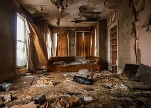 Thrashed room in a house