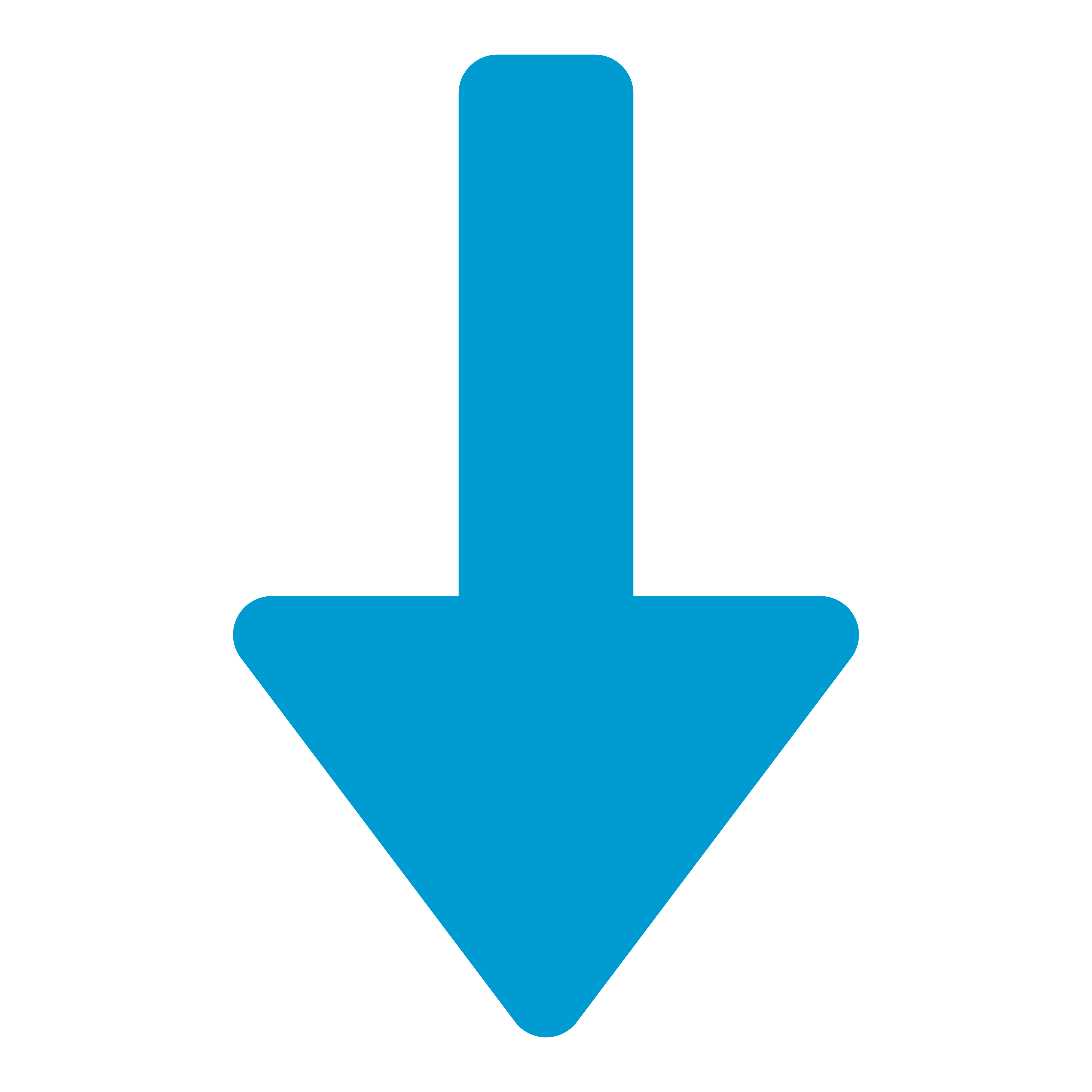 down arrow blue