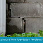 Stair-step foundation crack in the brick veneer of a Charlotte, NC home caused by Piedmont red clay