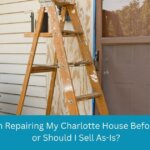 Dated kitchen in a Charlotte, NC home a seller is deciding whether to renovate or sell as-is