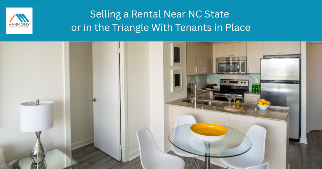 Rental duplex near NC State in Raleigh, NC being sold with tenants still living in it