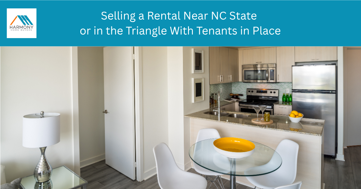 Rental duplex near NC State in Raleigh, NC being sold with tenants still living in it