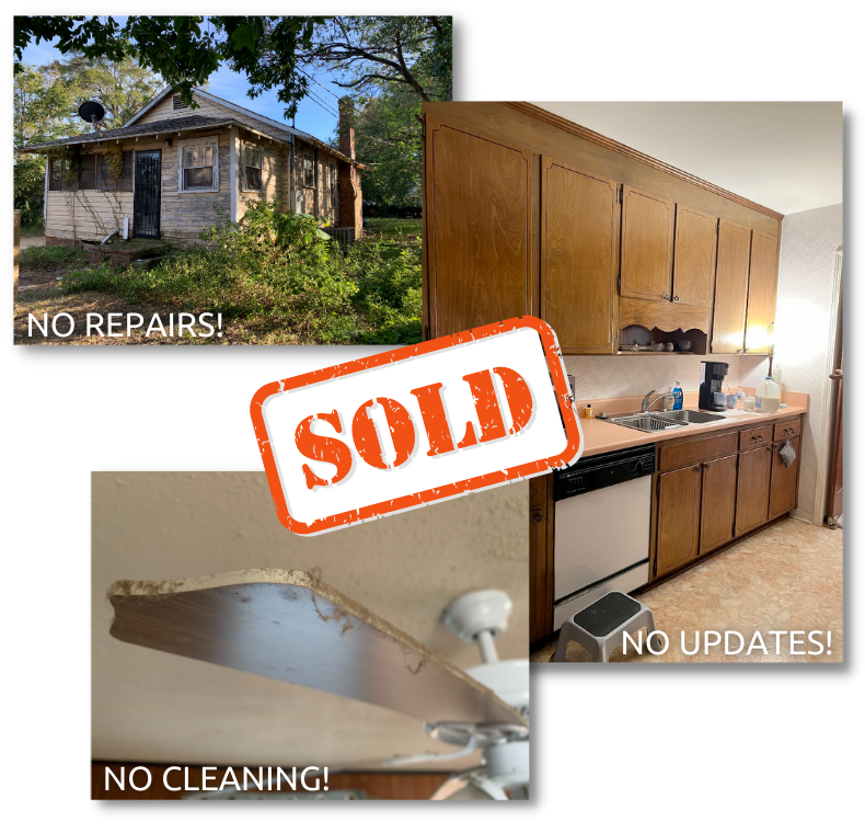 Three images of sold houses not needing repair, cleaning, or updates.
