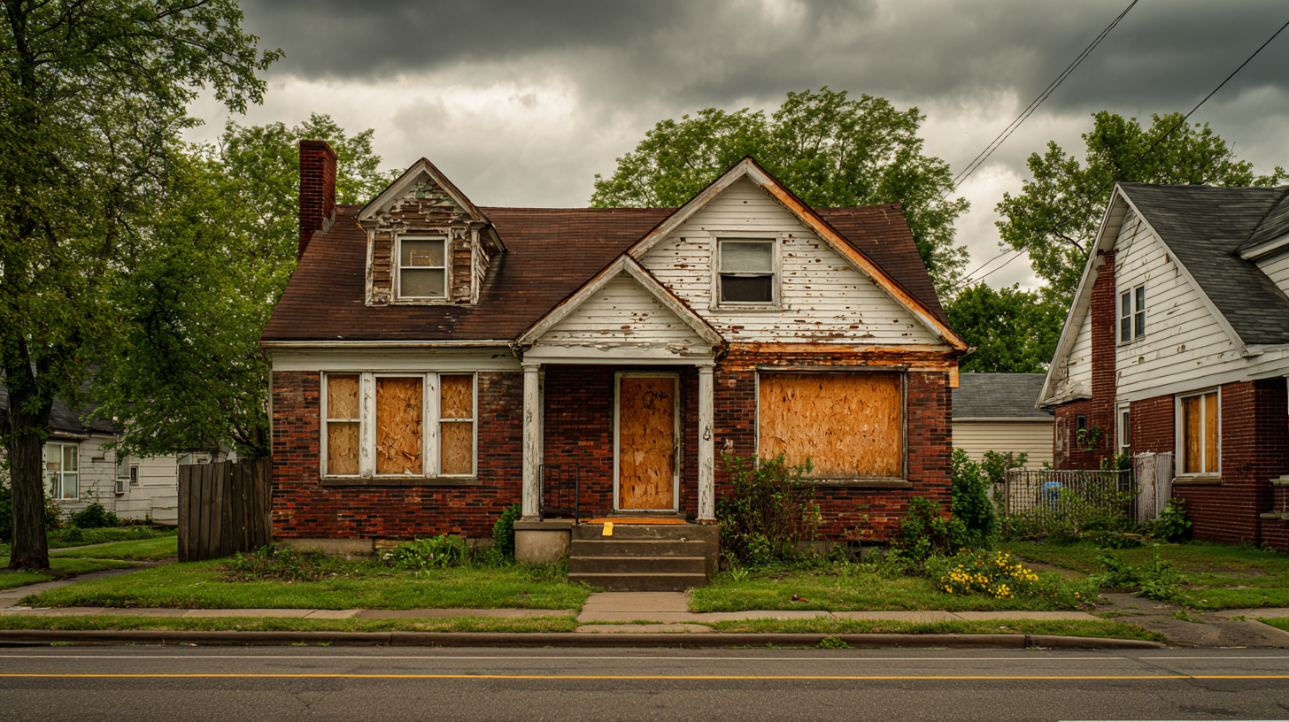 Distressed house in Cleveland Ohio needing repairs before appraisal