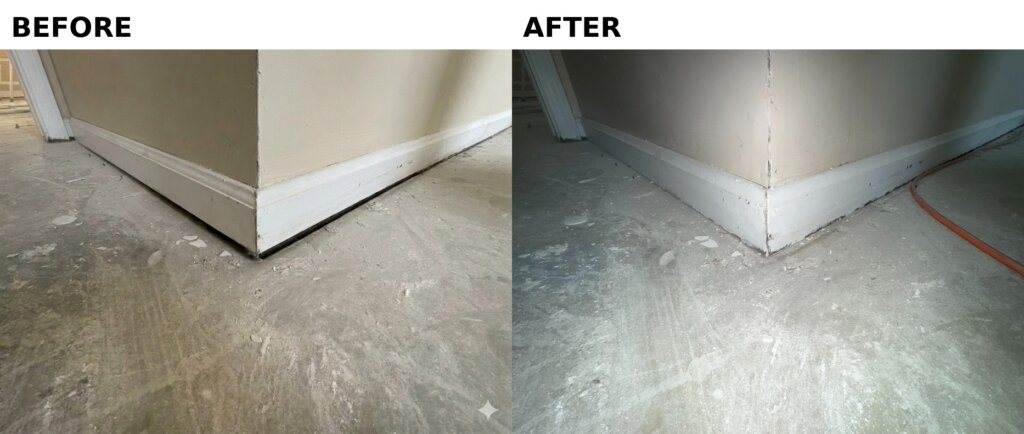Floor restored and stabilized after concrete slurry injection repair in Medina, Ohio home