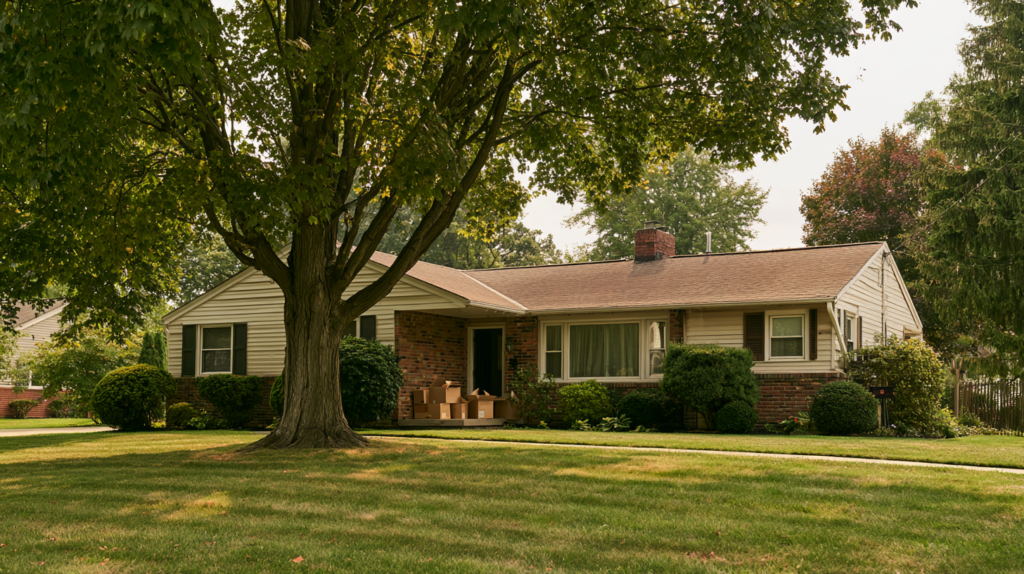 Inherited house in a Northeast Ohio neighborhood being prepared for its next owner