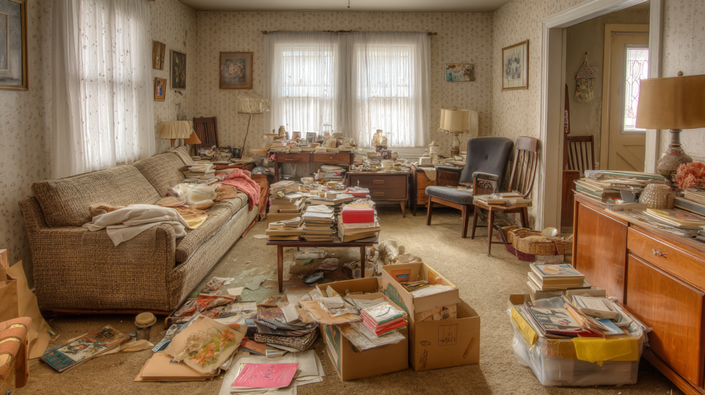 Inherited Ohio house with furniture and belongings still inside before an estate cleanout