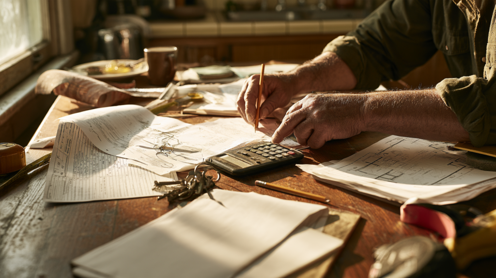 Homeowner comparing renovation estimates and selling expenses for an inherited property.