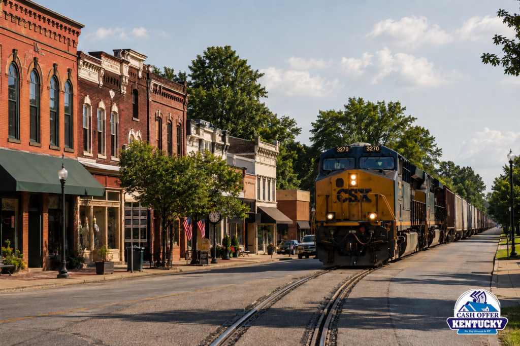 La Grange KY - famous train for the town - cash offer ky logo