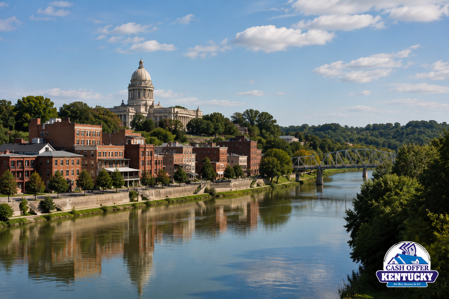 this is a view across the river at Frankfort, KY, the capital of Kentucky.