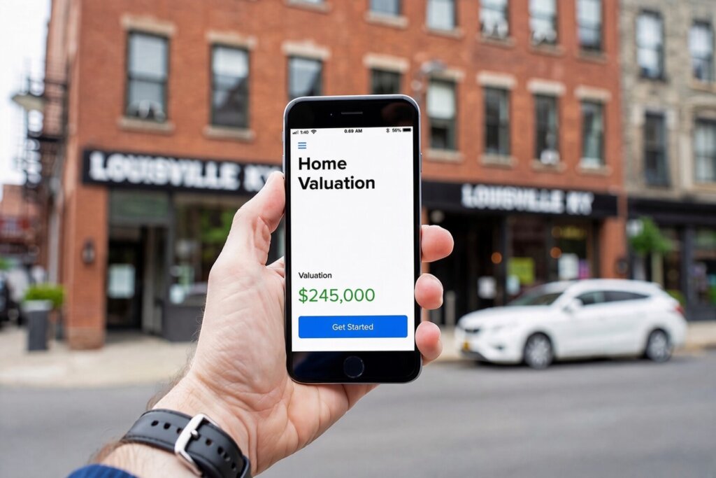 The home valuation app shows what a cash house buyer is potentially going to give you for your home. 