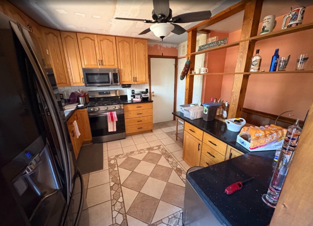 Dated kitchen before renovation