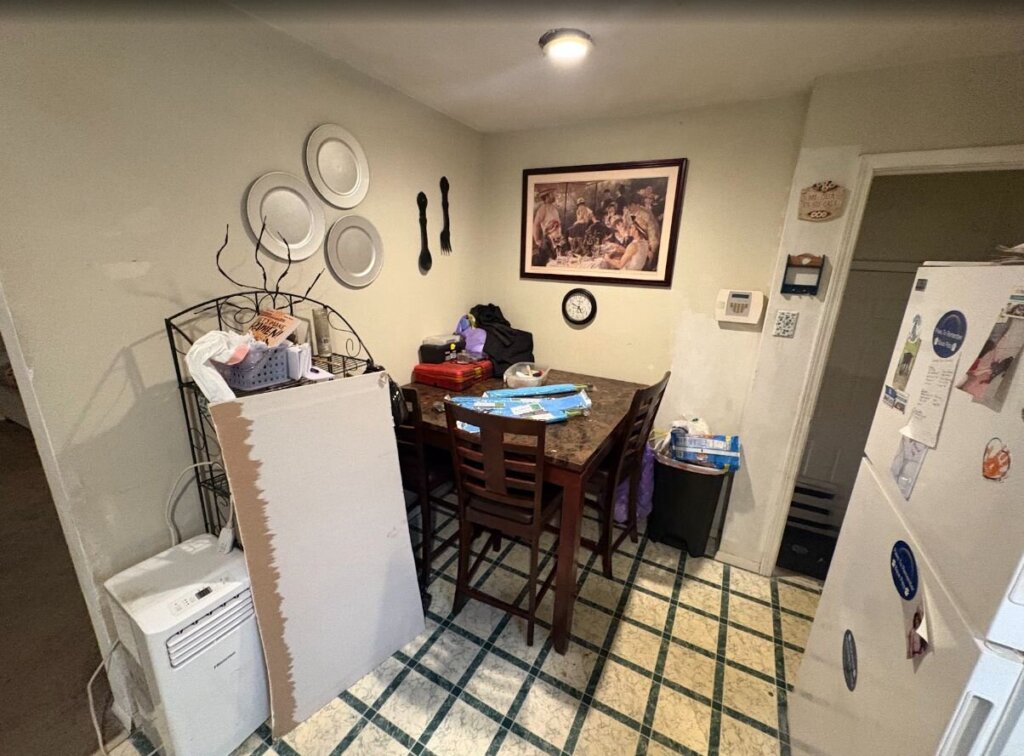 Dated Hazelwood kitchen before renovation