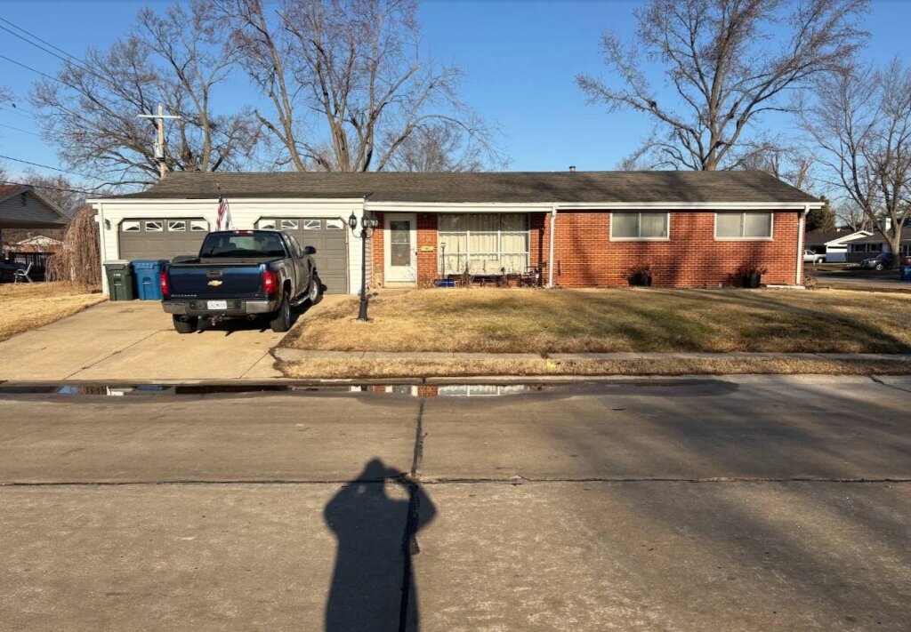 Classic 1950s to 1970s brick ranch in Hazelwood MO, the kind of home we buy as is