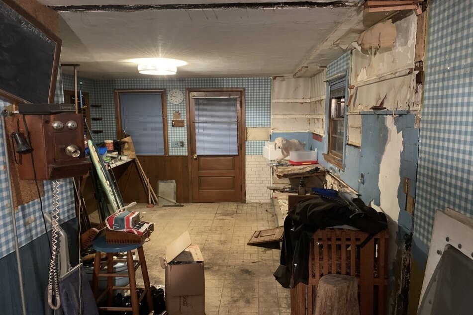 This is a before photo of a kitchen in a home that Revival Homebuyers purchased for cash in Chicopee MA