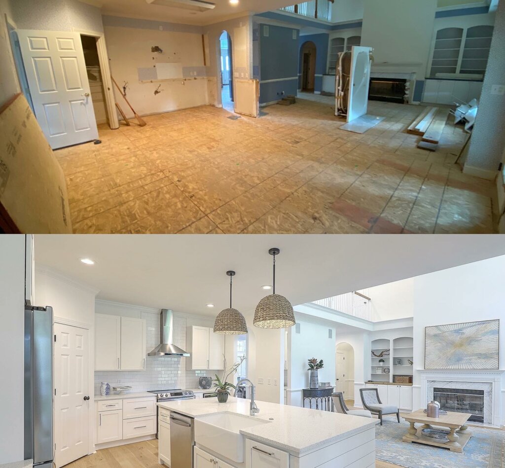 Result image of home before and after renovation