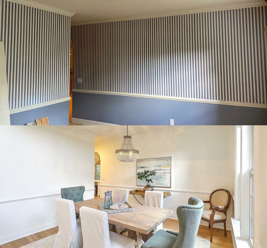 Before and after results of home