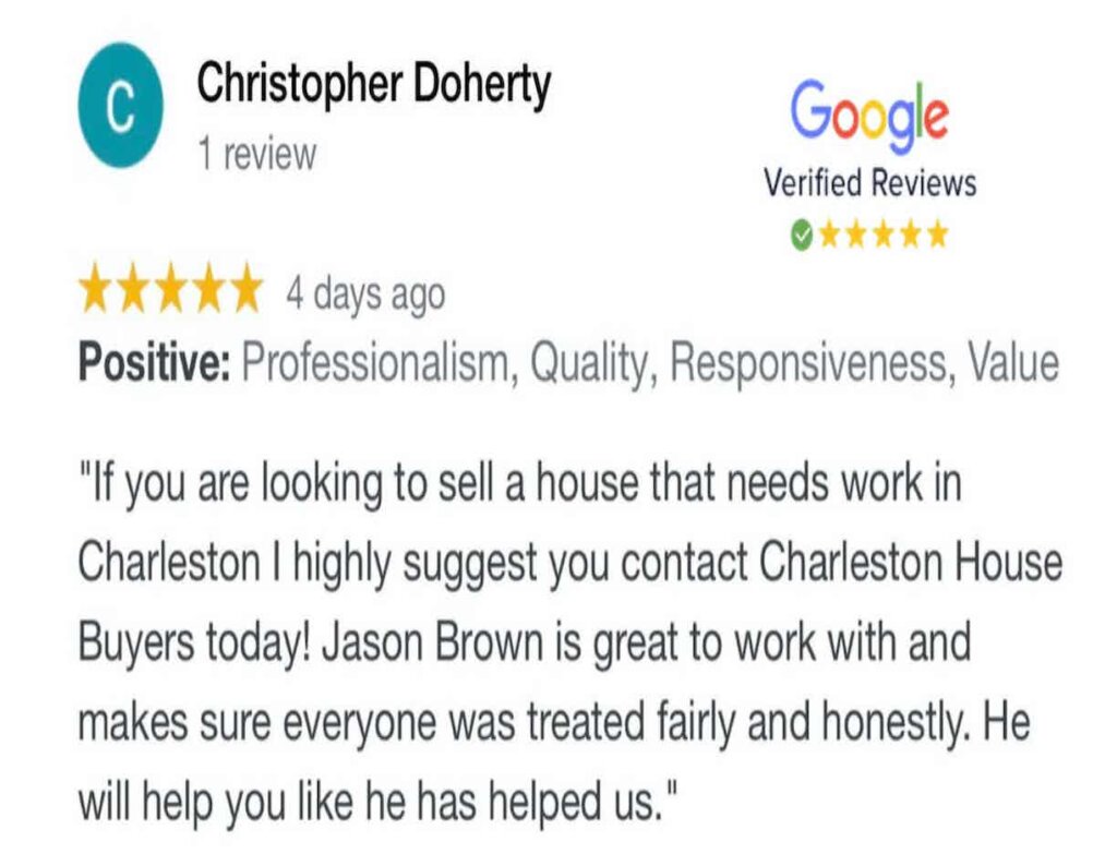 Charleston House Buyers 5 Star Review