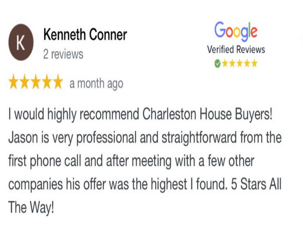 Charleston House Buyers 5 Star Review