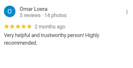 Google review from a homeowner who worked with Oak Summit Group to sell a house for cash